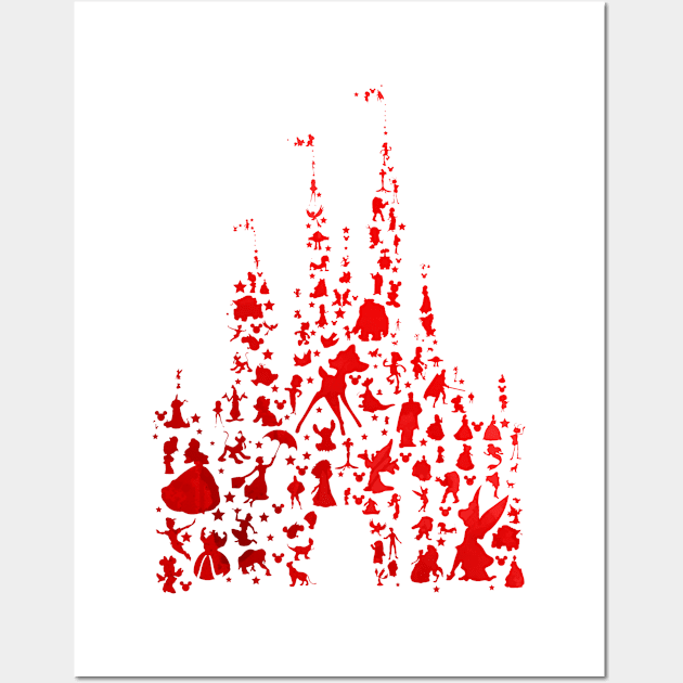 Red Character Castle Inspired Silhouette Wall Art by InspiredShadows